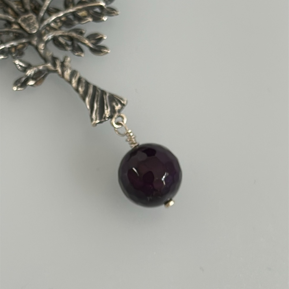 Citlaly 925 Silver amethyst Necklace with Intricate Pendant - Picture 8 of 8